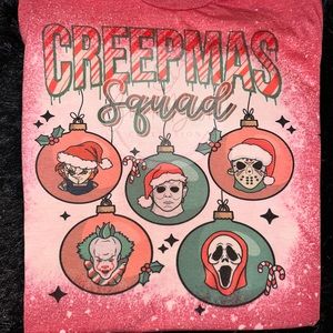 Horror Christmas Tshirt | Red Bleached, Scary Movie, Character Shirt, TV VHS